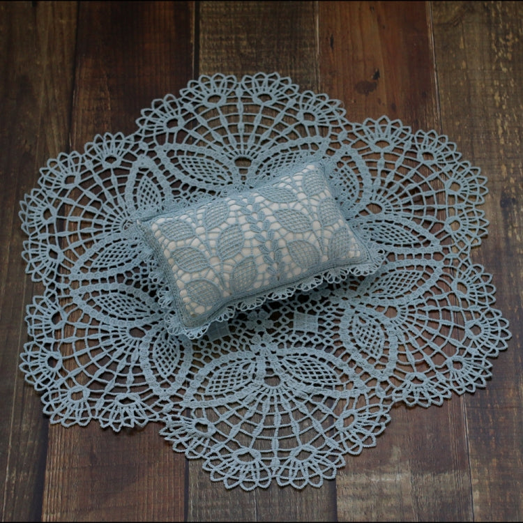 Hollow Lace Round Blanket + Pillow Suit Baby Photography Props