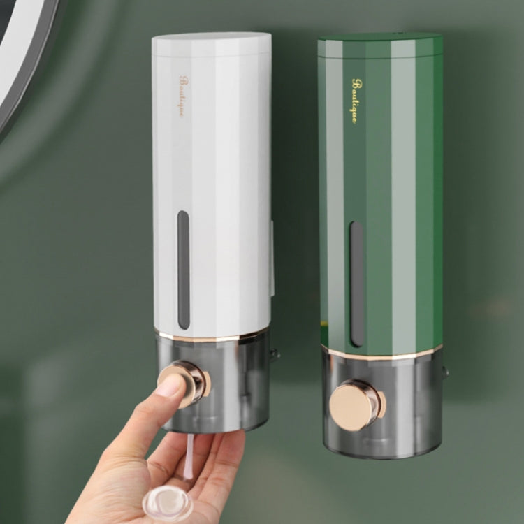 Wall Mounted Manual Soap Liquid Hotel Handwashing Bathroom Bathing Foam Soap Dispenser — 450ml/White