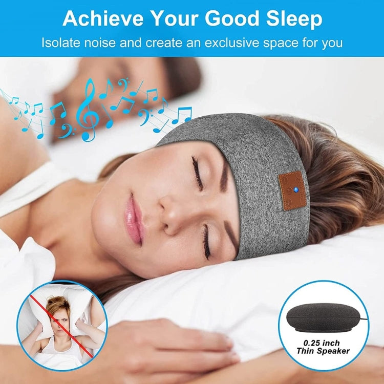 Bluetooth Headband Headphones Sleep Mask for Side Sleeper Workout Running — view 6
