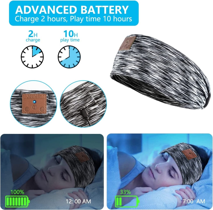 Bluetooth Wireless Headband Quick Drying Sleeping Headphones with HD Speakers — view 3