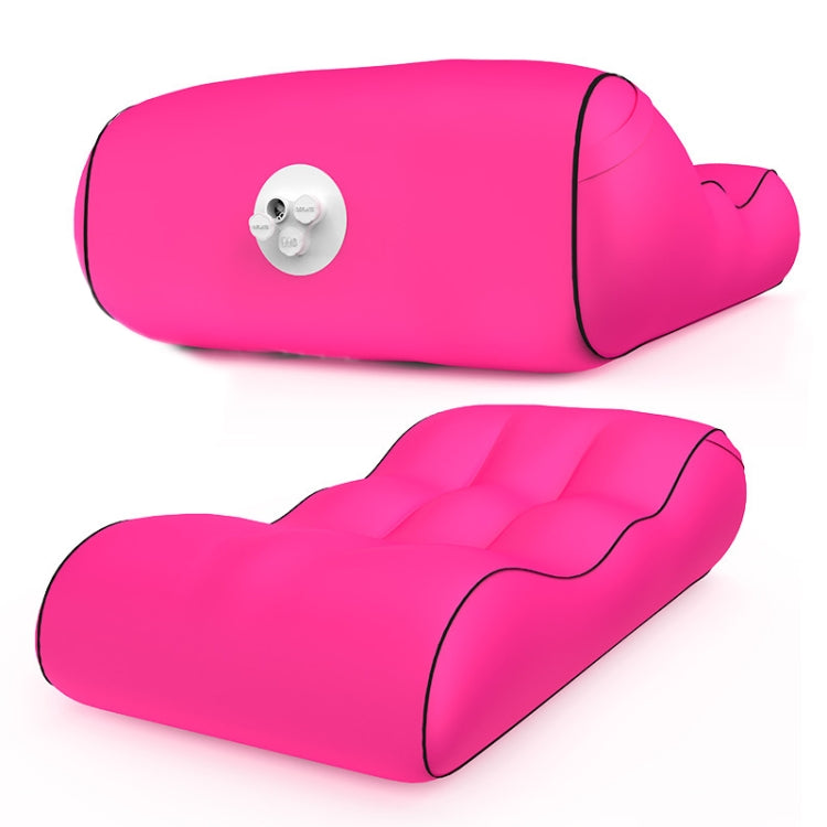 1832B Outdoor Portable One-Touch Automatic Inflatable Sofa Foldable Seat — Rose Red