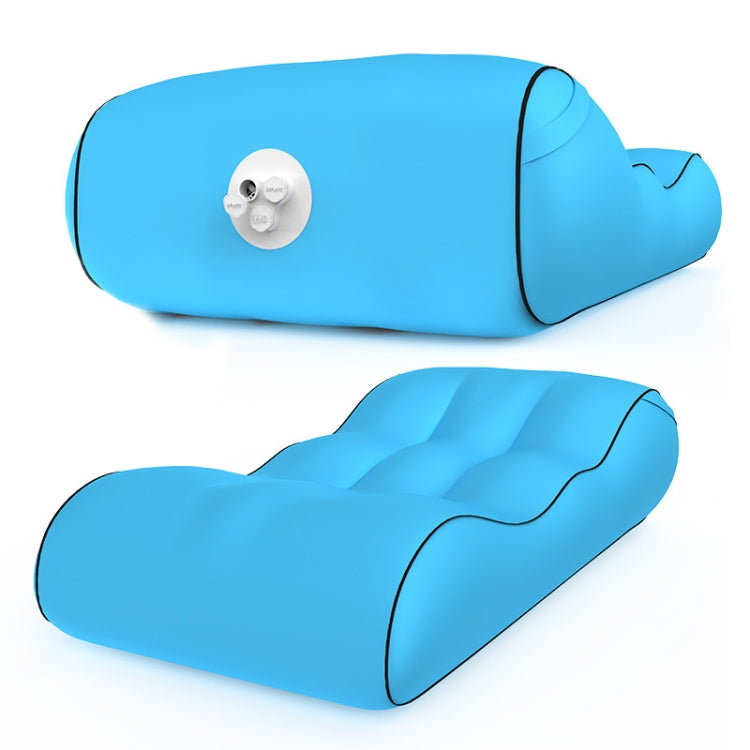 1832B Outdoor Portable One-Touch Automatic Inflatable Sofa Foldable Seat — Sky Blue