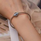 S925 Sterling Silver Dragonfly Around Garland Zircon Bead Bracelet — view 5