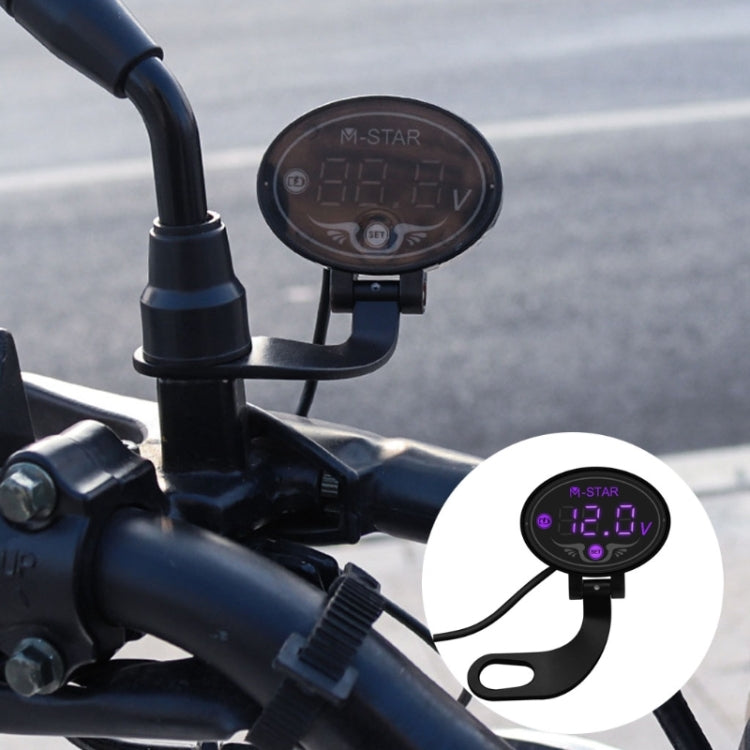 YL-M01 Motorcycle Battery Voltage Monitoring M-STAR Intelligent Voltage Meter — YL-M01 Blue