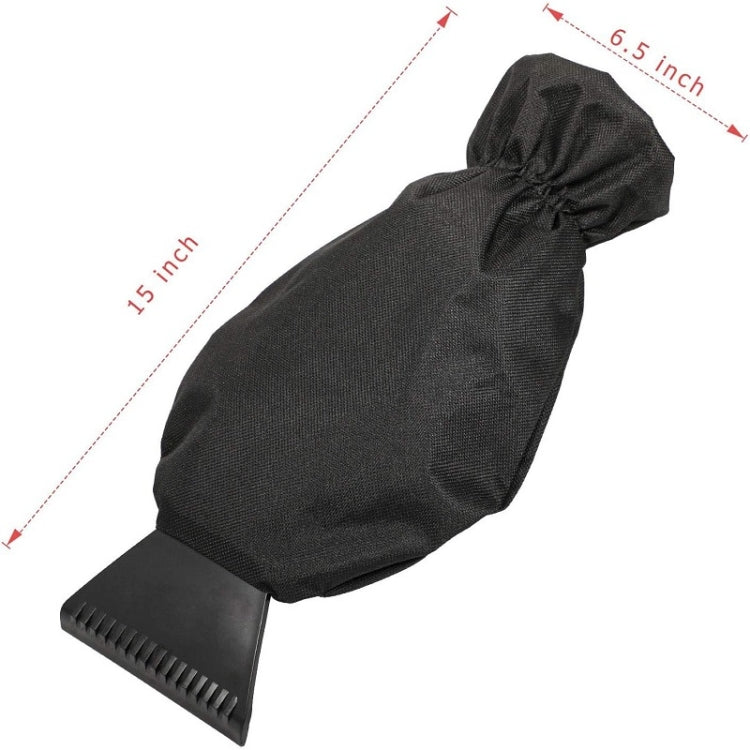 2pcs Winter Warm Car Snow Shoveling Gloves Deicing Snow Scraper