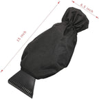 2pcs Winter Warm Car Snow Shoveling Gloves Deicing Snow Scraper