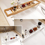 Bamboo Non-slip Bathtub Shelf Multifunctional Soaking Shelf — view 6