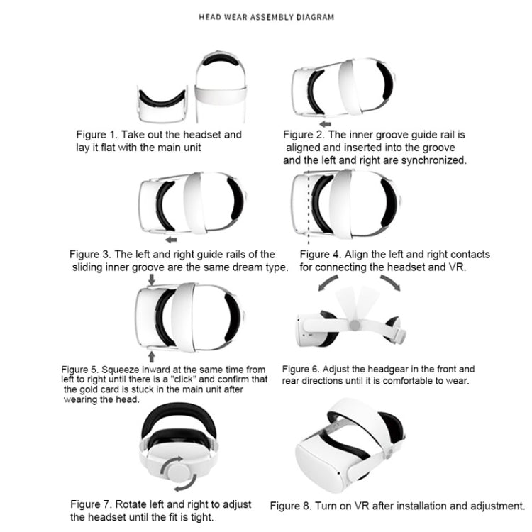 For Oculus Quest 2 VR SHINECON OS01 Adjustable All -In -One Head Strap VR Accessories