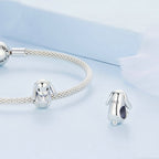 Sterling Silver S925 Cute Animal Lop Rabbit Beaded Bracelet — view 3