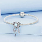 Sterling Silver S925 Heart Zircon Dreamcatcher Bracelet Beads — view 4