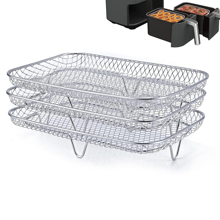Air Fryer Accessories Three-Layer Steam Rack Stackable Dehydration Rack — view 6