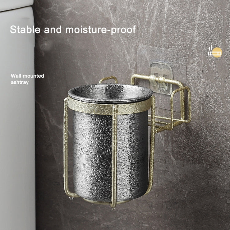 Stainless Steel Wall-mounted Ashtray Bathroom Multifunctional Ashtray Without Punching