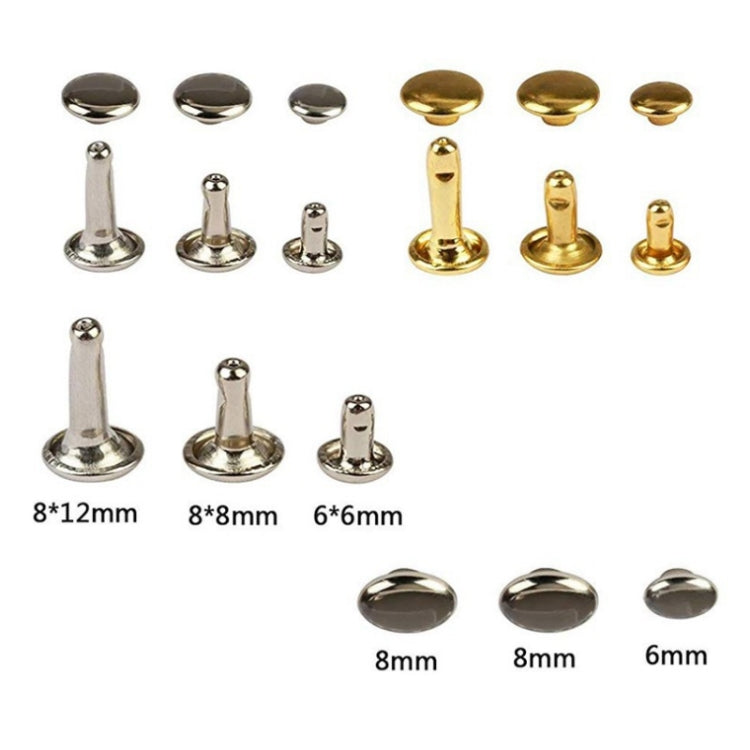 Copper Leather Hollow Cap Double-Sided Rivet Set With Punching Pliers