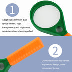 3pcs Elderly Reading Handheld Bifocal Magnifier HD Magnifying Glass