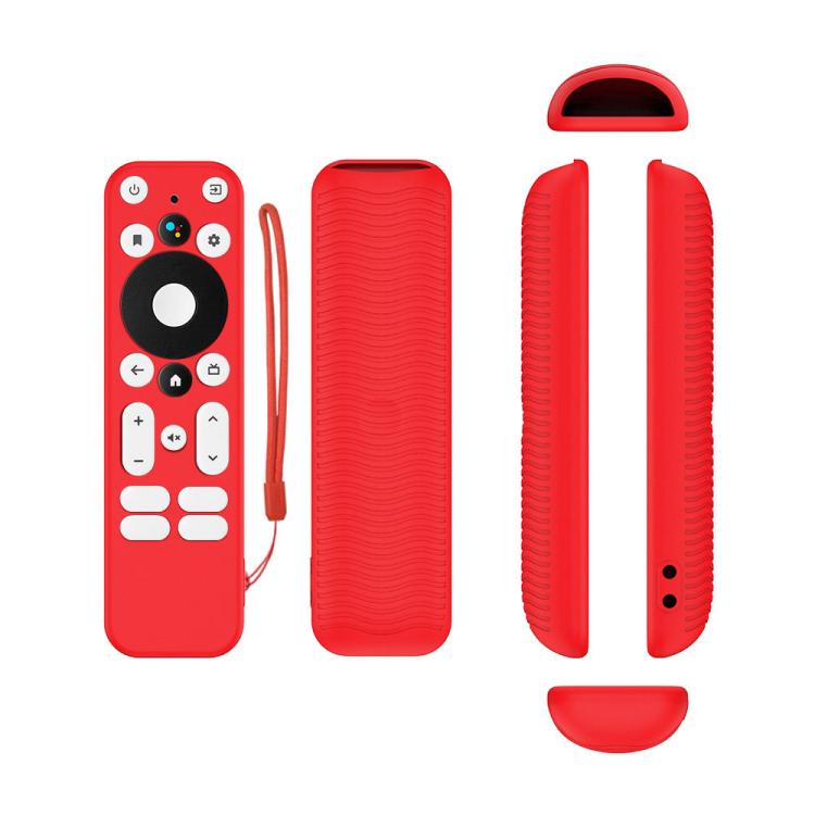 Y55 For ONN Android TV 4K UHD Streaming Device Anti-Fall Silicone Remote Control Cover — Luminous Blue