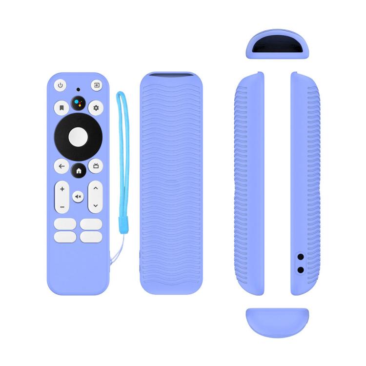 Y55 For ONN Android TV 4K UHD Streaming Device Anti-Fall Silicone Remote Control Cover — Luminous Green