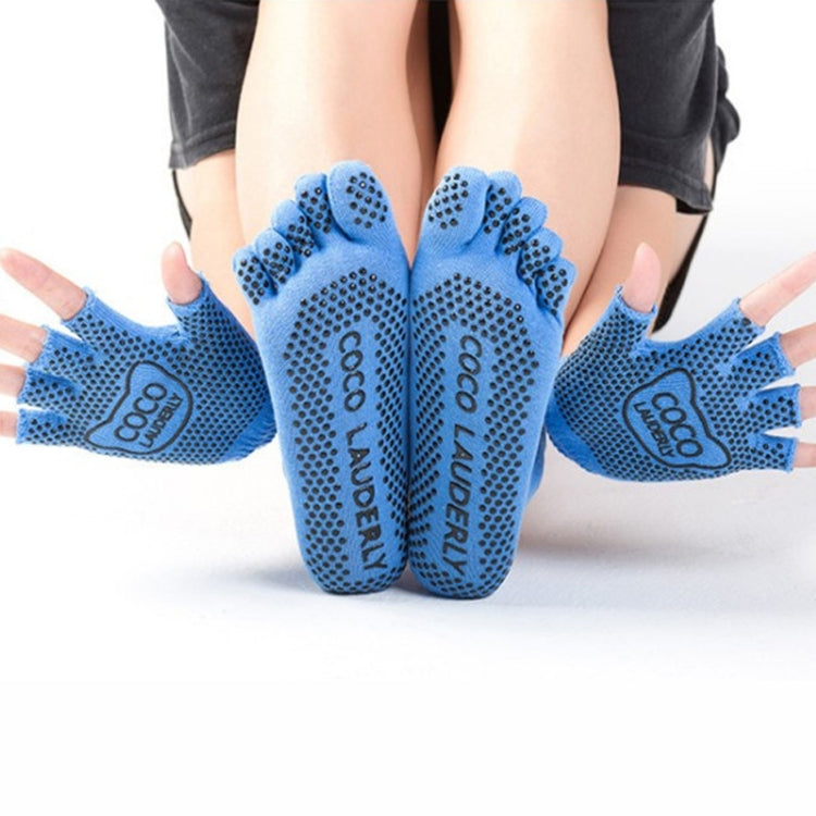 Non-slip Open Finger Yoga Sports Gloves+Five Finger Yoga Socks Set, Gloves+Socks Open Toe Blue, Gloves+Socks Black, Gloves+Socks Grey, Gloves+Socks Red, Gloves+Socks Purple, Gloves+Socks Blue, Gloves+Socks Open Toe Black, Gloves+Socks Open Toe Gray    ... — Gloves+Socks Purple