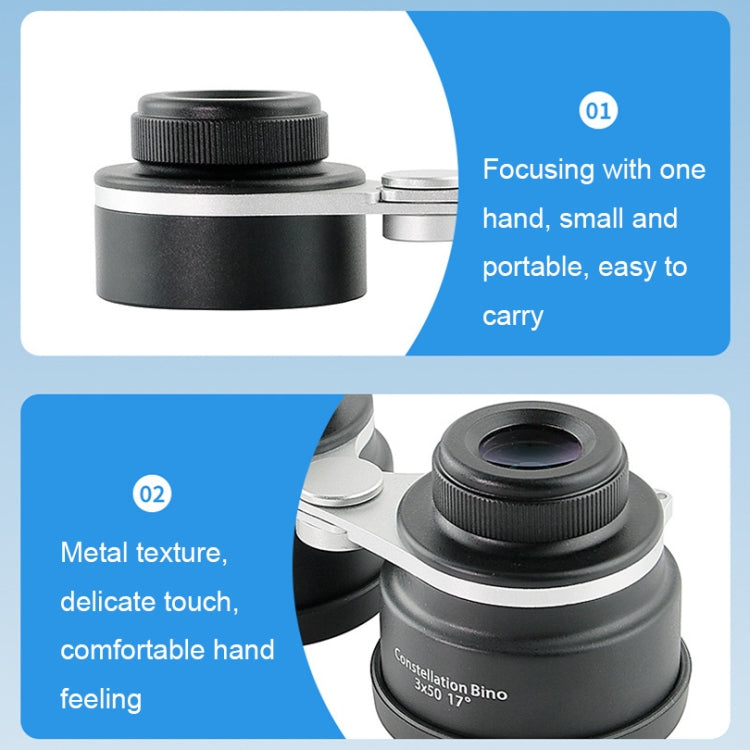 2X/3X Stargazing Binoculars HD Full Optical Lens Portable Telescope