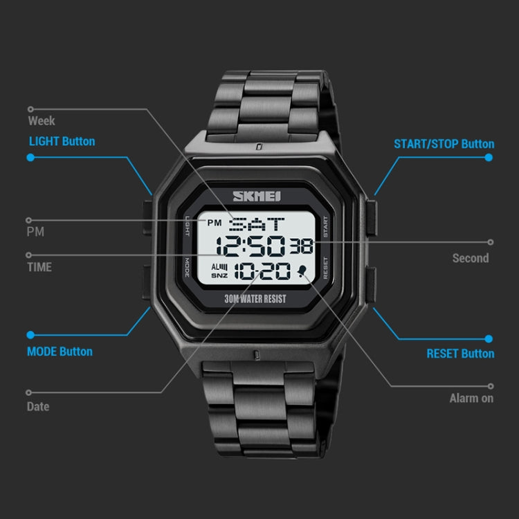 SKMEI 1875 Men Outdoor Electronic Watch Timing Multi-Functional Watch, Style: