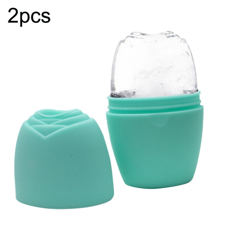 2pcs L-03-01 Face Ice Apparatus Massage Ice Roller Beauty Makeup Silicone Face Ice Tray — Makeup Mysterious Black With Hole