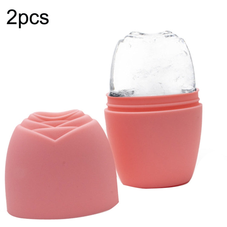 2pcs L-03-01 Face Ice Apparatus Massage Ice Roller Beauty Makeup Silicone Face Ice Tray — Makeup Olive Green
