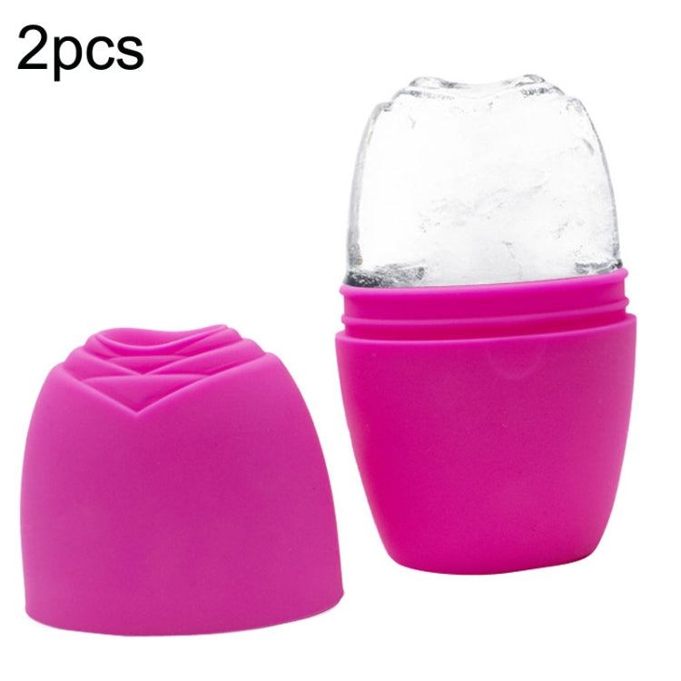 2pcs L-03-01 Face Ice Apparatus Massage Ice Roller Beauty Makeup Silicone Face Ice Tray — Makeup Vitality Orange