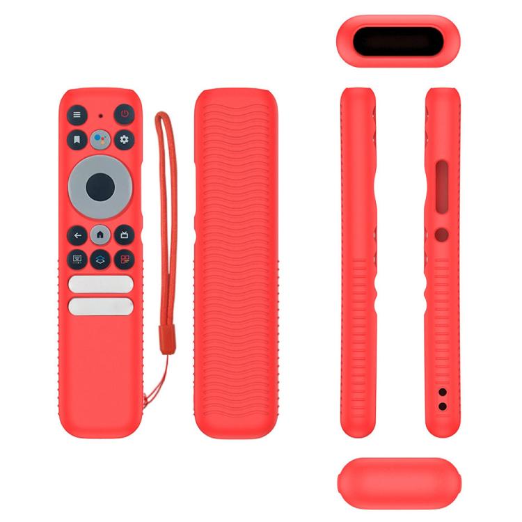 For TCL RC902N FMR1 Y47 TV Remote Control Anti-Drop Silicone Case — For TCL RC902N FMR1(Luminous Blue)