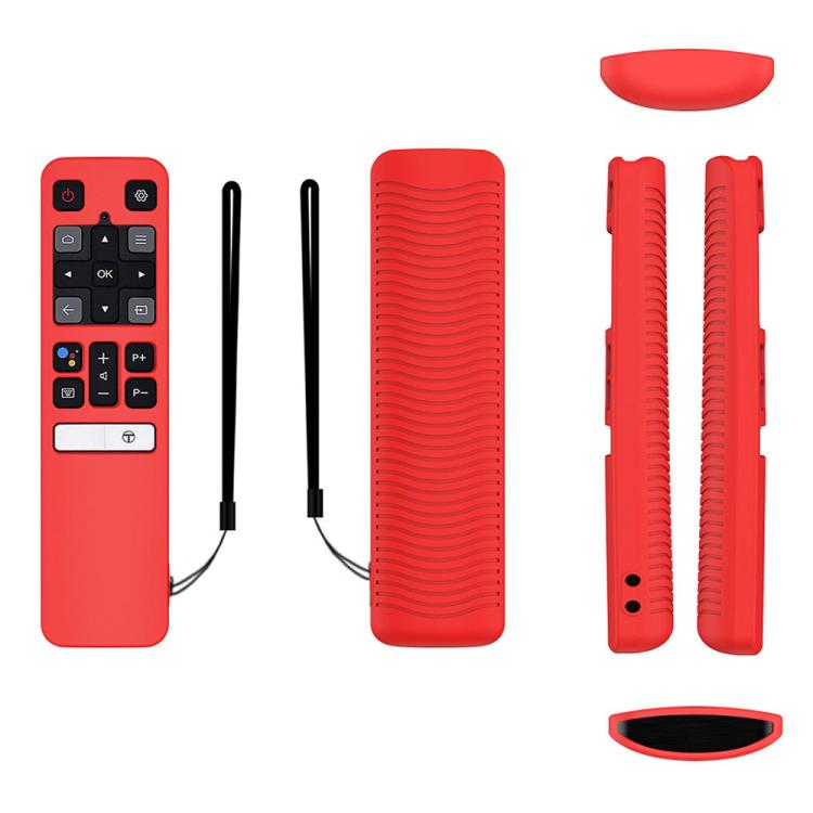For TCL RC802V FMR1 FNR1 Y40 TV Remote Control Anti-Drop Silicone Protective Case — For TCL RC802V FMR1 FNR1(Luminous Blue)