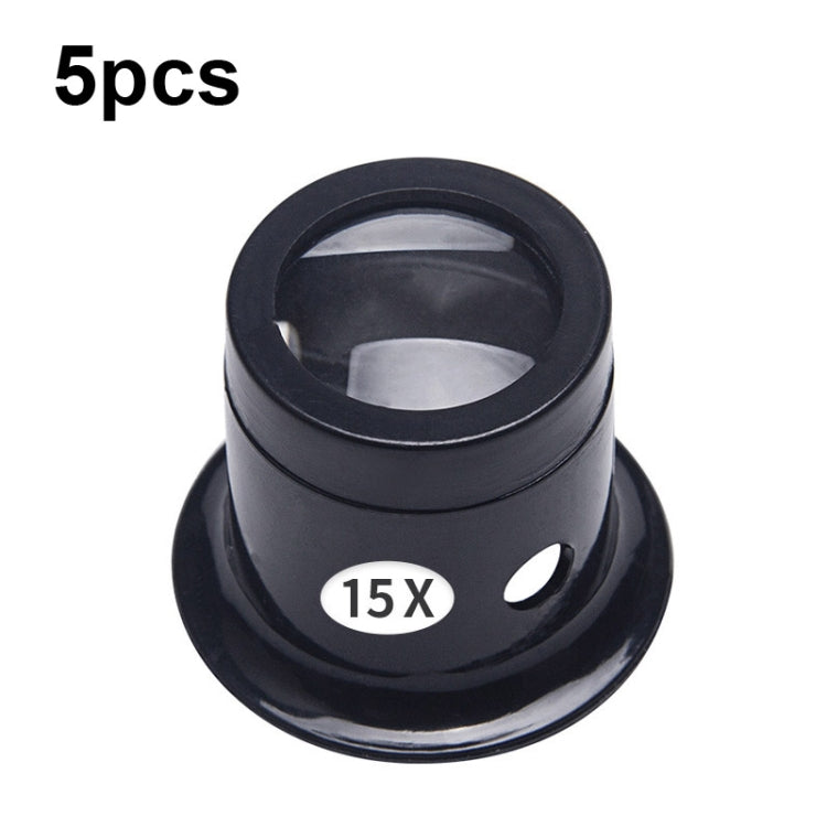 5pcs Eyepiece Magnifier Glass Lens Eyepiece Type Repair Magnifier, Times: — 5pcs 10X