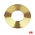 W12 8m/roll Car Universal Reflective Wheel Electroplating Decorative Strip