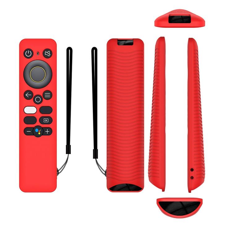 For Realme 32/43 Inch Y41 TV Remote Control All-Inclusive Anti-Drop Silicone Protective Case — Luminous Blue