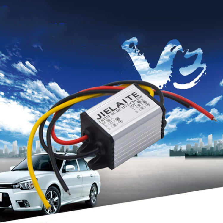 JIELAITE LK1253 15W Aluminum Alloy Intelligent Protection Waterproof Car Power Converter