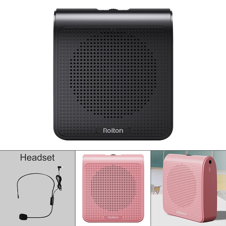 Rolton K10 Mini Audio Speaker Megaphone Voice Amplifier Do Not Support TF Card/U Disk — Pink