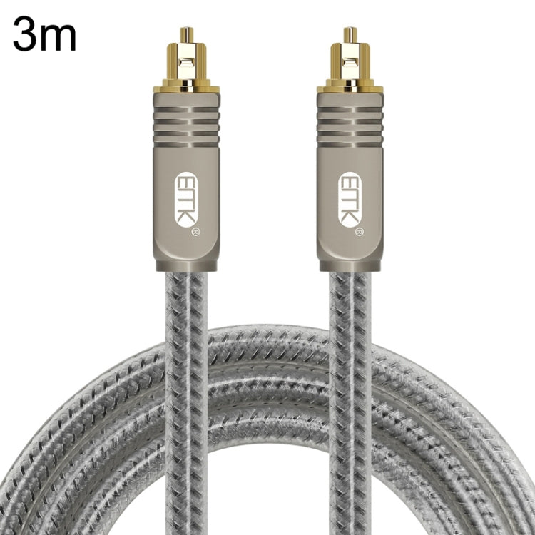 EMK YL/B Audio Digital Optical Fiber Cable Square To Square Audio Connection Cable, Length: — 2m