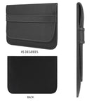 Neoprene Laptop Lining Bag Horizontal Section Flap Clutch Bag — Black