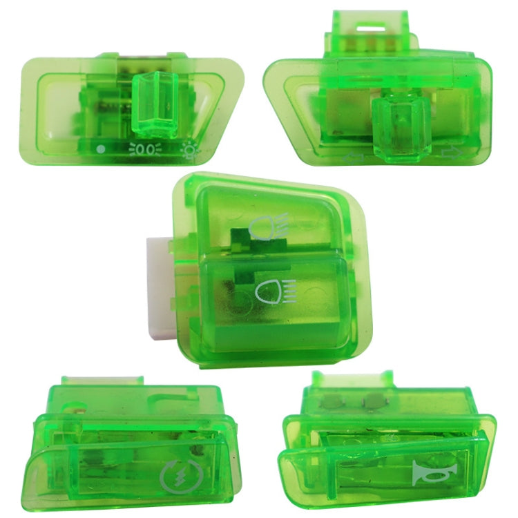 Motorcycle Headlight Horn Steering Switch Accessories — 5 in 1 Orange