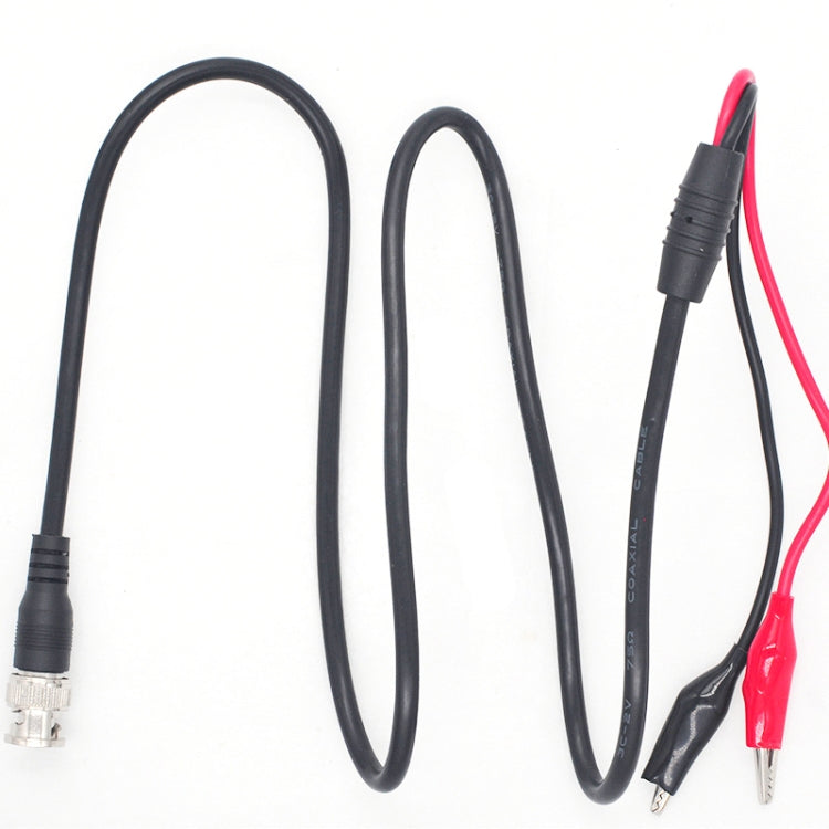 2pcs BNC To 2 x Crocodile Clips Double Head Coaxial Cable Video Cable, Length: