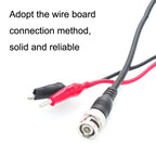 2pcs BNC To 2 x Crocodile Clips Double Head Coaxial Cable Video Cable, Length: