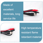 2pcs BNC To 2 x Crocodile Clips Double Head Coaxial Cable Video Cable, Length:
