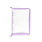 B5 9 Rings Loose-leaf Journal Clear PVC Cover Zipper Planner Notebook