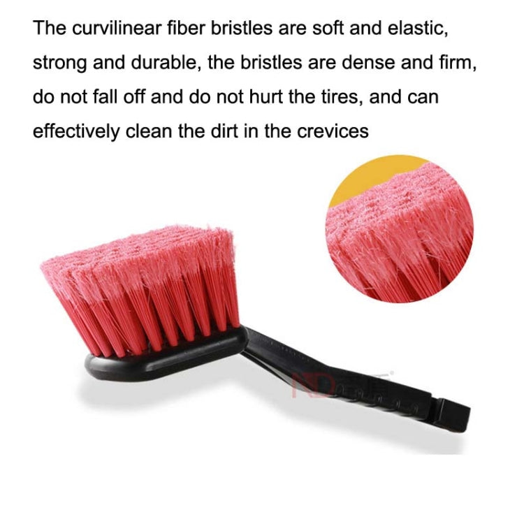 W-0272 Multifunctional Long Hair Cleaning Soft Car Tire Brush — view 3