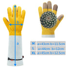 Leather Extended Thick Gardening Gloves Welder Work Gloves