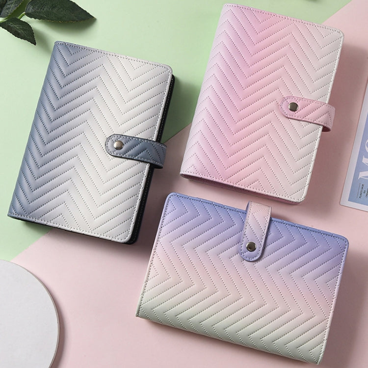 A6 PU Macaron Gradient Color Loose-leaf Notepad Notebook Budget Book — view 7