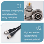 BNC Male To Female Connection Cable Full Copper HD Video Coaxial Cable, Length: