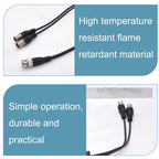 SZ015 BNC Male To 2xFemal Communication Cables VCR Coaxial Video Cable, Cable Length:0.42m