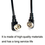 BNC Male to Male Elbow Audio and Video Cable Coaxial Cable, Length: