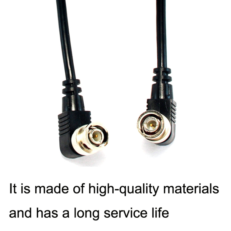 BNC Male to Male Elbow Audio and Video Cable Coaxial Cable, Length: