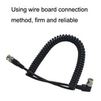 BNC Male Straight Head To Elbow Head Coaxial Spring Cable Video Cable Audio Signal Source Wire — view 2