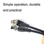 BNC Male Straight Head To Elbow Head Coaxial Spring Cable Video Cable Audio Signal Source Wire — view 3