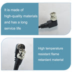 BNC Male Straight Head To Elbow Head Coaxial Spring Cable Video Cable Audio Signal Source Wire — view 4